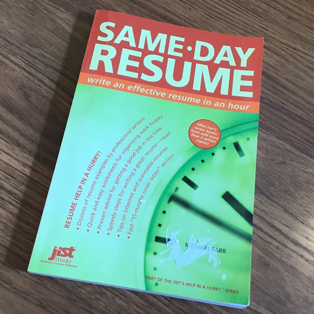 Same Day Resume book